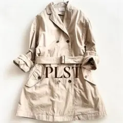 PLST プラステ　ベルト付きトレンチコート　ベージュブラウン　ヴィンテージ　2のサムネイル