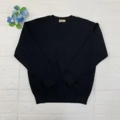 古着　ニット　シンプル　ノームコア　ブラック　カジュアル　ヴィンテージ