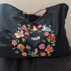 FEILER 花と鳥刺繍 ショルダーバッグ