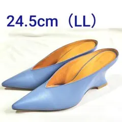 L'unique et moi　ウェッジソールミュールサンダル　24.5cmのサムネイル