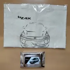 トヨタ bZ4X【非売品】厚手コットントートバッグ＆7年保証 ウェットティッシュのサムネイル