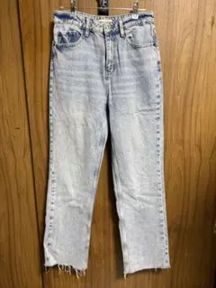 ZARA ハイライズ ストレートデニムパンツ