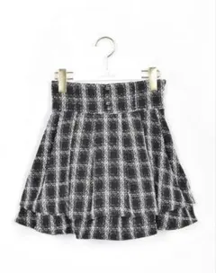 evelynのツイードダブルフレアSK ブラック