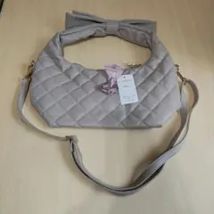 タグ付き新品未使用 リボン ショルダーバッグ ハンドバッグ 2way