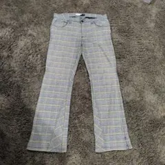 Oakley チェック柄フレアパンツ メンズゴルフ 38 XL