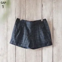 【Gap】 ショートパンツ （1） チェック グレー ブルーライン ボイッシュ