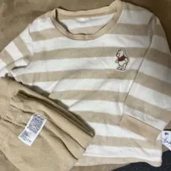 ユニクロ❤️くまのプーさんフリースパジャマ80サイズ