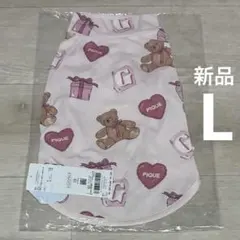 新品 ジェラートピケ L フェイバリット柄プルオーバー ピンク　犬服のサムネイル