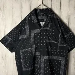 綺麗美品 定価6万 1piu1uguale3 バンダナパッチ アロハシャツ Ⅳ
