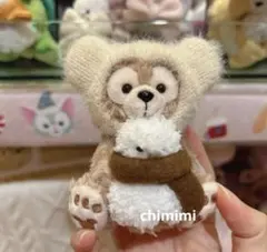 香港ディズニー　冬日　ダッフィー　カチューシャカスタム　ふわふわマスコット