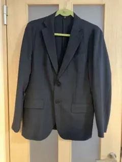 GU ウォッシャブルテーラードジャケット＆パンツ　セットアップ　Sネイビー