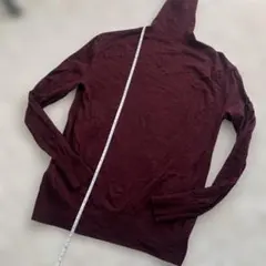 イエナ タートル WOOL100% バーガンディニット長袖