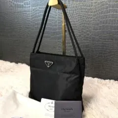 【極美品】プラダ PRADA ナイロン トートバッグ 三角ロゴ 黒 2way