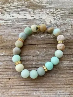 天然石ブレスレット アマゾナイト 10㍉ アクセサリー 天然石