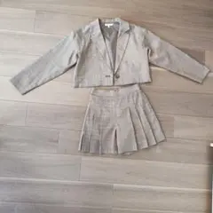 チェックセットアップ　卒業式スーツ　AND YUA ANY 女子　150