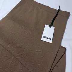 新品タグ付 Chaos プレアリブニットスカート　モカのサムネイル