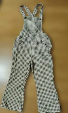 tete a tete　チェック柄　サロペット　ブラウン　110cm