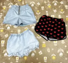 120サイズ　半ズボン3点セット