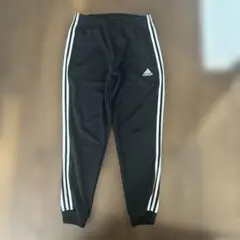 adidas ブラック ストライプ ジャージパンツ L