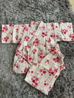 ミキハウス　花柄 甚平 キッズ用