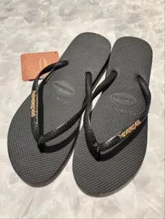 ハワイアナスhavaianasビーチサンダル ブラック37-38新品のサムネイル