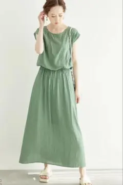 【美品】ロペピクニック 〈WEB限定〉楊柳バックレースアップワンピースのサムネイル