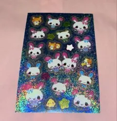 【即日発送】平成レトロ★キラキラホログラムシール うさぎ