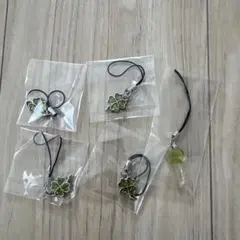 クローバーのモチーフ ストラップ 5個セット