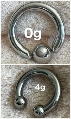ボディピアス 0g CBR(内径3cm 重さ50g) 4g サーキュラー(おまけ