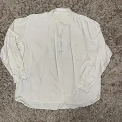 american holic ベージュ　ノーカラーシャツ