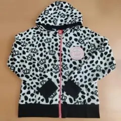 BABYDOLL ダルメシアン柄　フェイクファー　パーカー S　キッズ　150