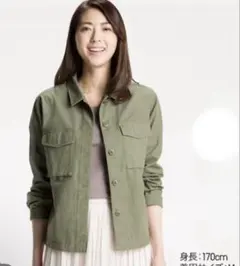 ミリタリージャケット カーキジャケット カーキシャツ Mサイズ UNIQLO