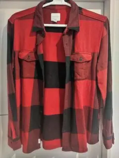 AMERICAN EAGLE 厚手ブロックチェック柄シャツ