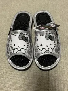 ハローキティ シルバーサンダル Mサイズ 健康サンダル 人気 新品 ヒョウ柄