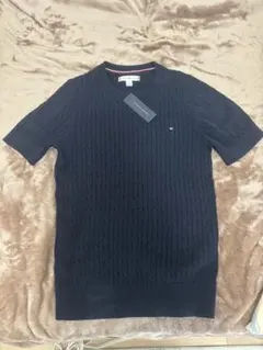 TOMMY HILFIGER ネイビー 半袖セーター S
