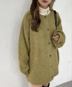 カーディガン 緑