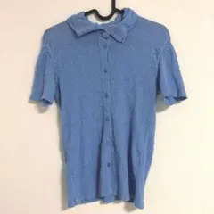 ISSEY MIYAKE me イッセイミヤケミー 半袖 シャツ 青 ボタンのサムネイル