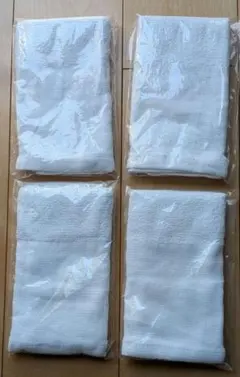 ホワイト フェイスタオル 4枚セット