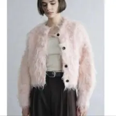 CLANE SHAGGY SHORT KNIT CARDIGAN