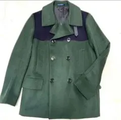 美品 ポールスミス バイカラー ピーコート ウール 襟2WAY 大きいサイズ