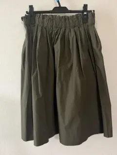 無印良品　イージータックギャザースカート　M カーキタグ付き未使用品