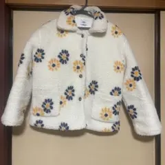 JUMELLE ボアジャケット 花柄 ホワイト 裏地付き