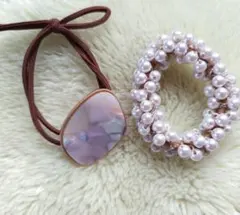 パールデザイン ヘアゴム　2種