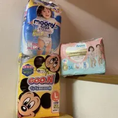 Goo.N & Moony パンパースおむつ Lサイズ セット 138枚