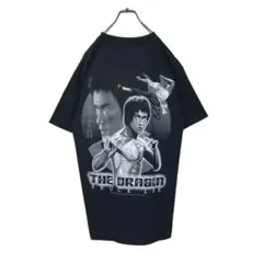 【極美品】90s AAA BRUCE LEEブルースリー　龍　Tシャツ　黒　M