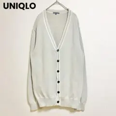 st253 ユニクロ UNIQLO シンプル カーディガン 綿100% メンズL