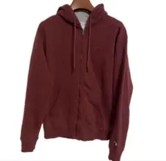 Champion バーガンディ ジップアップパーカー M