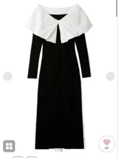 SNIDEL バルーンカラードッキングニットワンピース　ロングワンピース 0