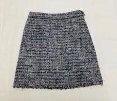 MacintoshPhilosophy ミックスツイード フリンジスカート 36