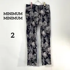 【ミニマムミニマム】カジュアルパンツ 2 ネイビー系 花柄 綺麗め ストレッチのサムネイル